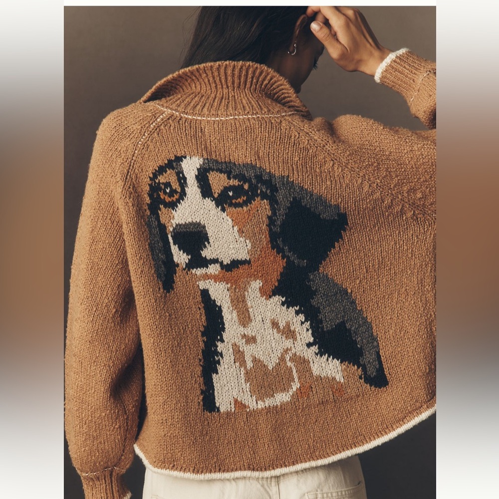 NWT /Anthropologie/ The Jesse Dog Icon Cardigan
Sweater by Pilcro XL - Picture 1 of 5